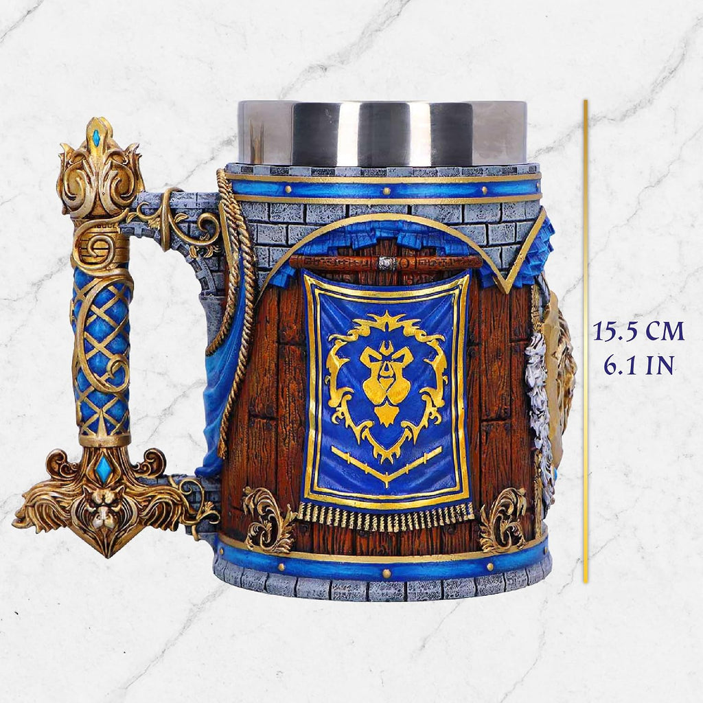 Nemesis Now World of Warcraft Alliance Tankard – Officially Licensed, 15.5cm - Flex Gamingproduct_type
