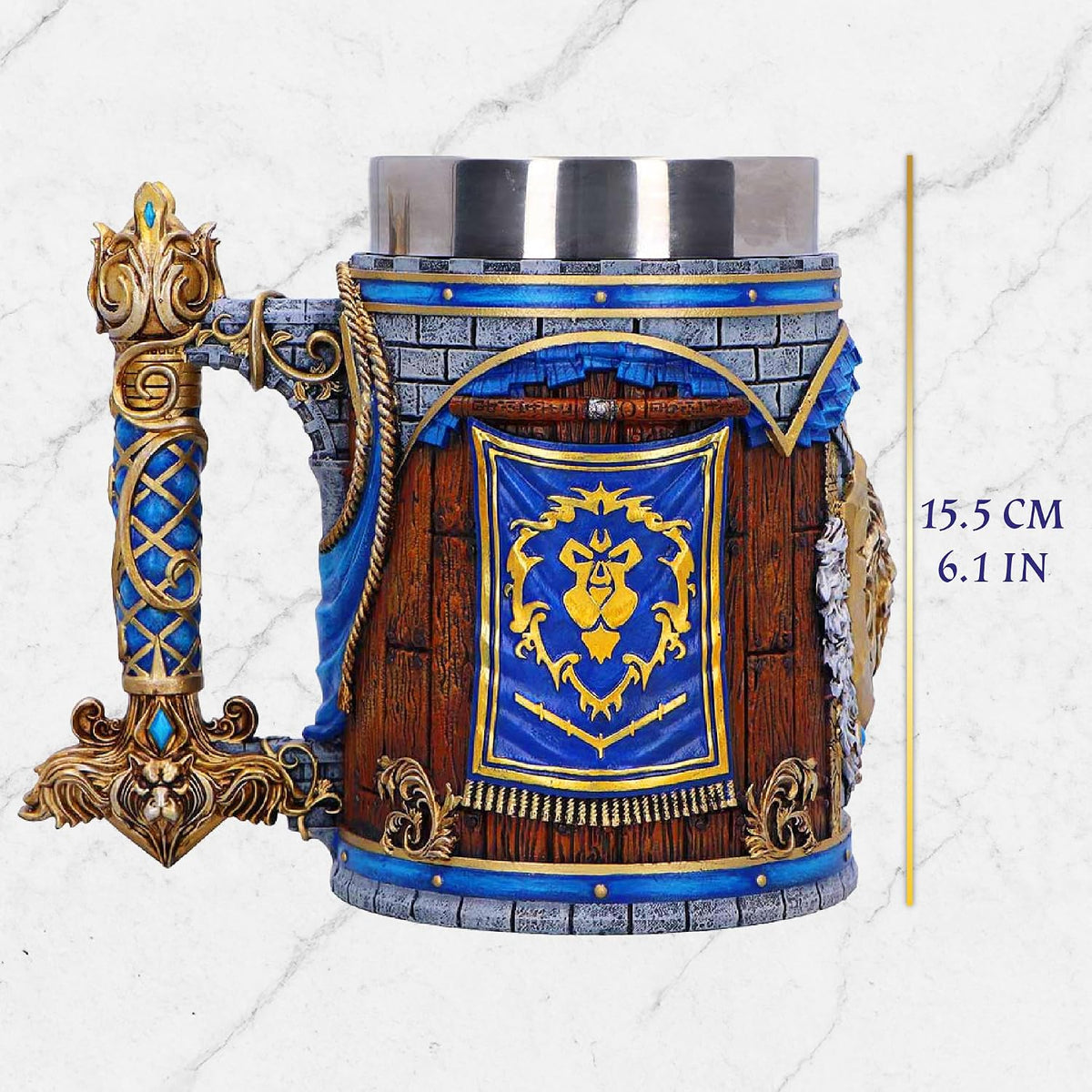 Nemesis Now World of Warcraft Alliance Tankard – Officially Licensed, 15.5cm - Flex Gamingproduct_type