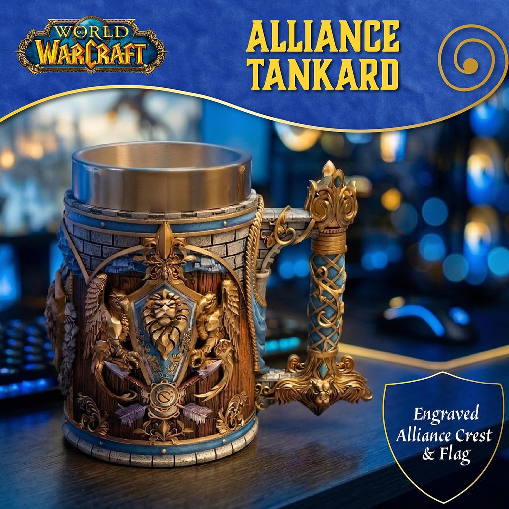 Nemesis Now World of Warcraft Alliance Tankard – Officially Licensed, 15.5cm - Flex Gamingproduct_type