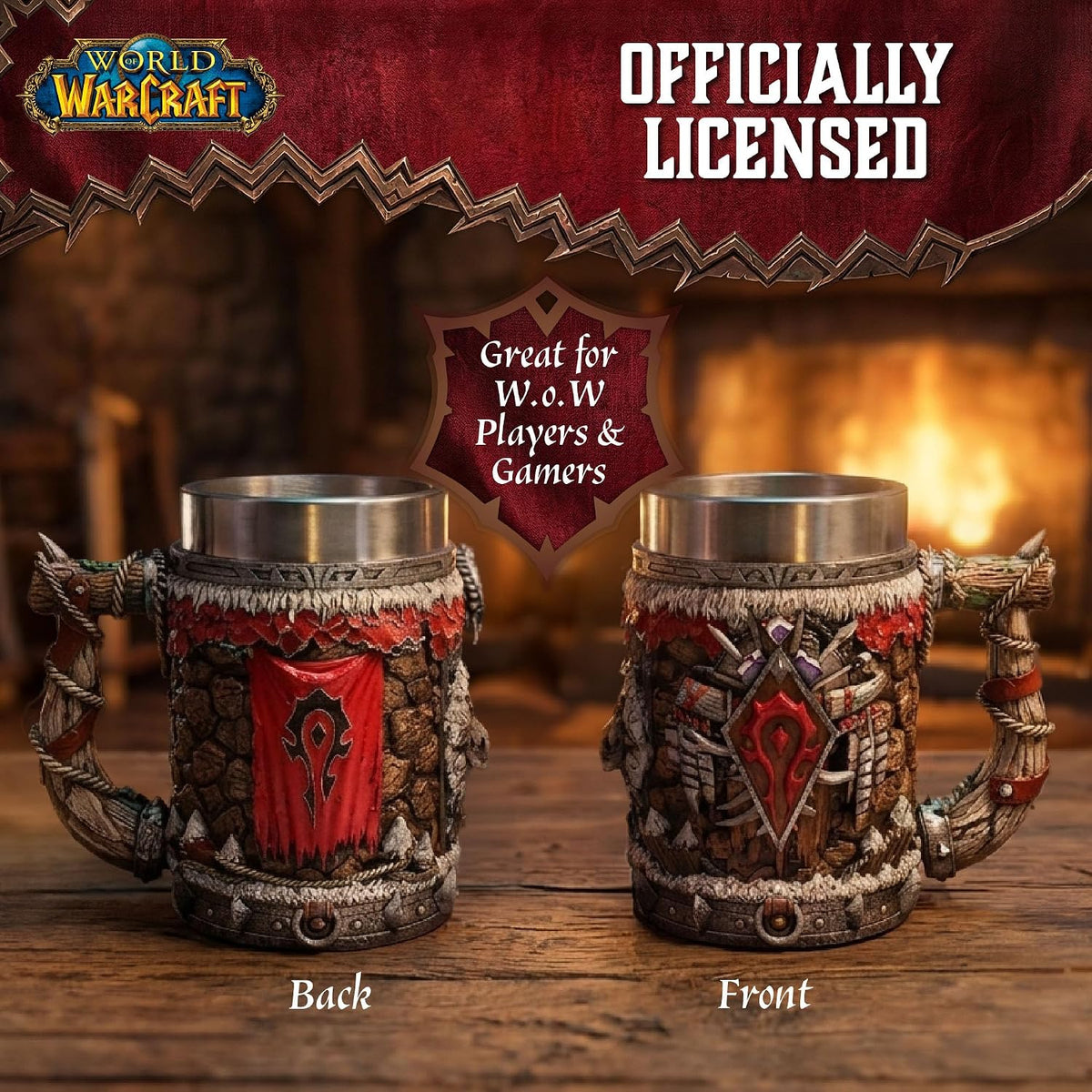 Nemesis Now World of Warcraft Horde Tankard – Officially Licensed, 15.5cm - Flex Gamingproduct_type
