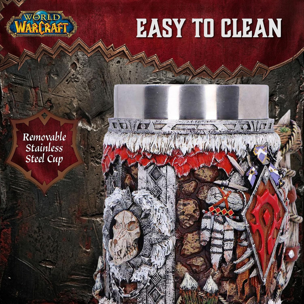 Nemesis Now World of Warcraft Horde Tankard – Officially Licensed, 15.5cm - Flex Gamingproduct_type