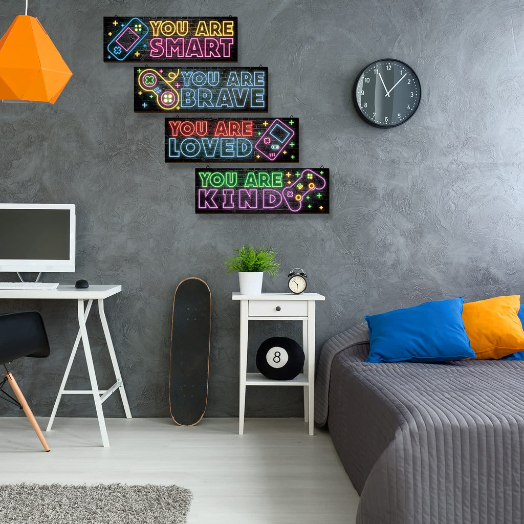 Neon Gaming Wood Wall Art 4-Pack – 3 Sizes & 4 Styles - Flex Gamingproduct_type