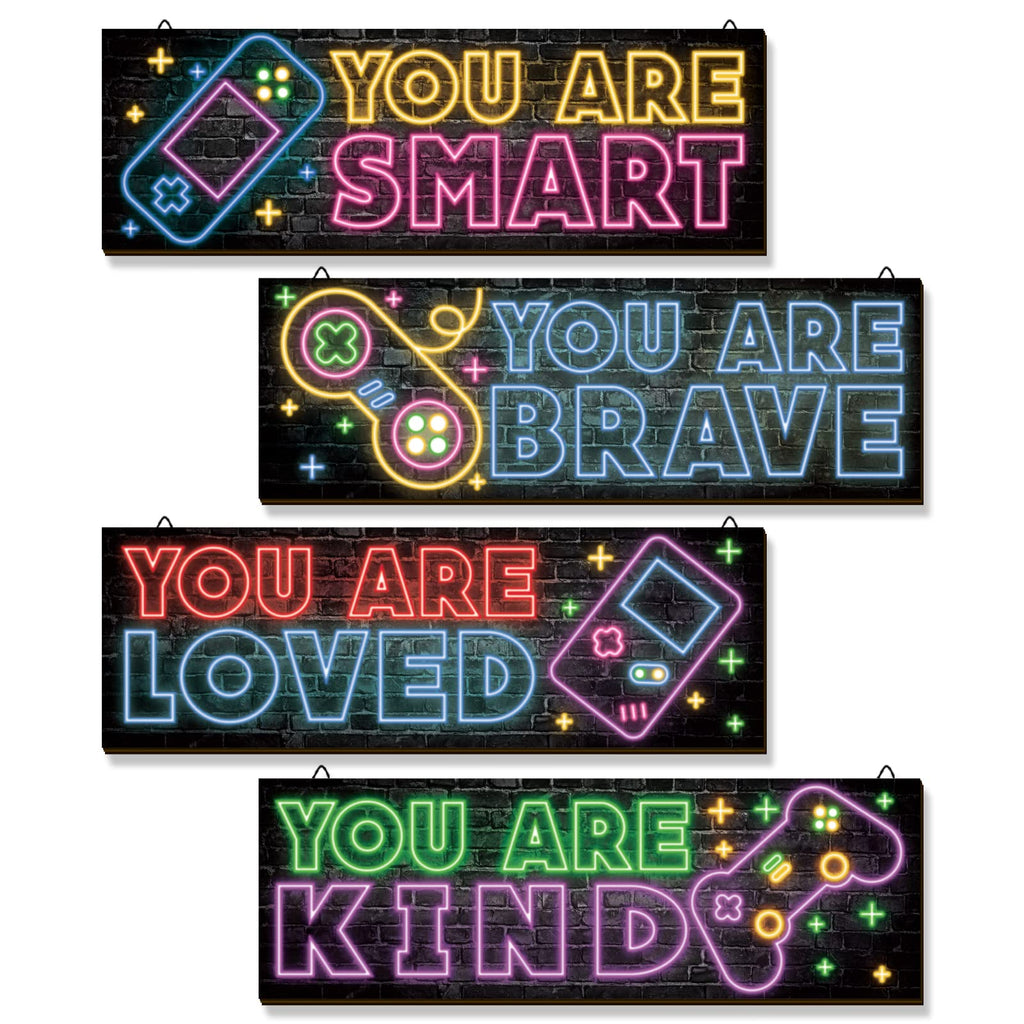 Neon Gaming Wood Wall Art 4-Pack – 3 Sizes & 4 Styles - Flex Gamingproduct_type