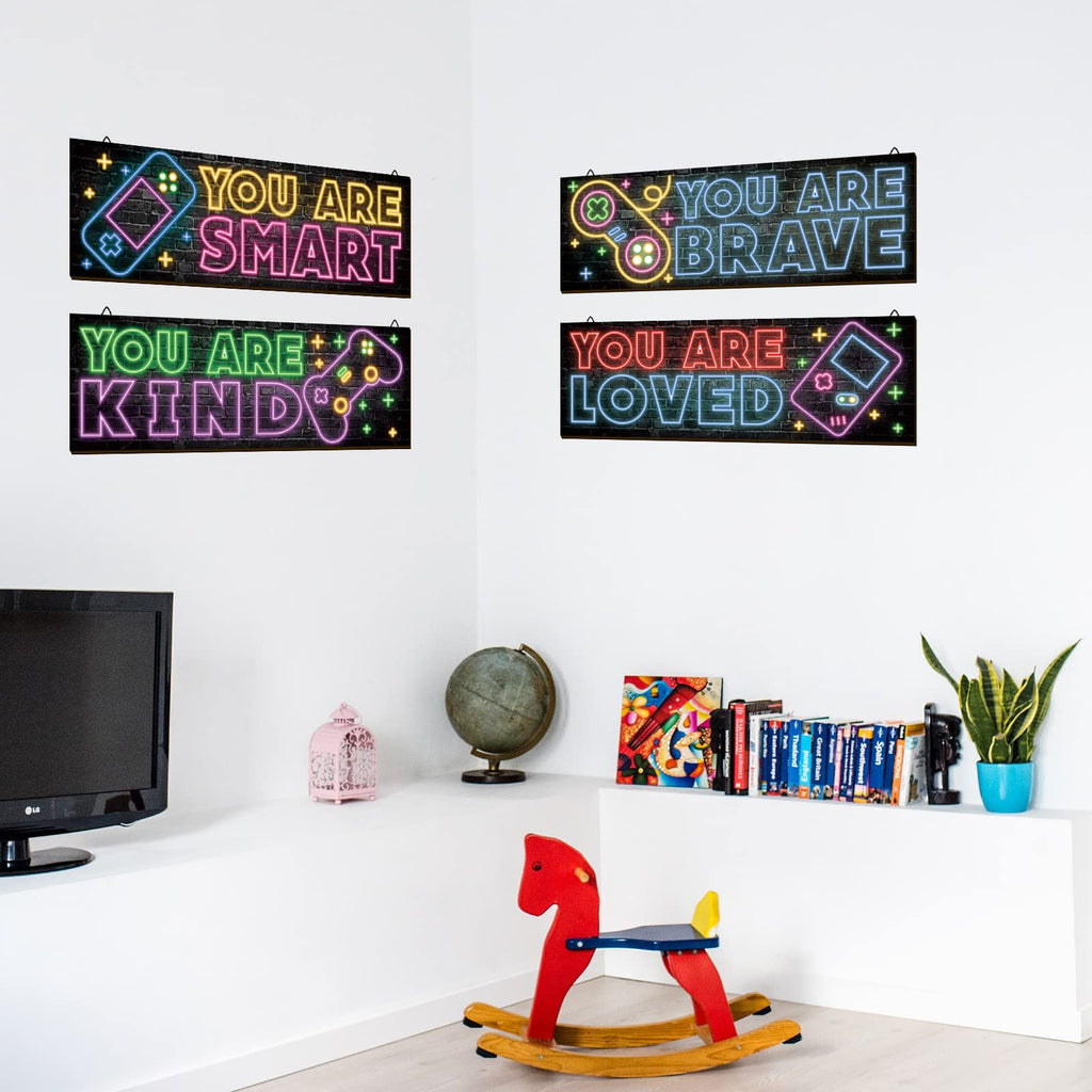 Neon Gaming Wood Wall Art 4-Pack – 3 Sizes & 4 Styles - Flex Gamingproduct_type