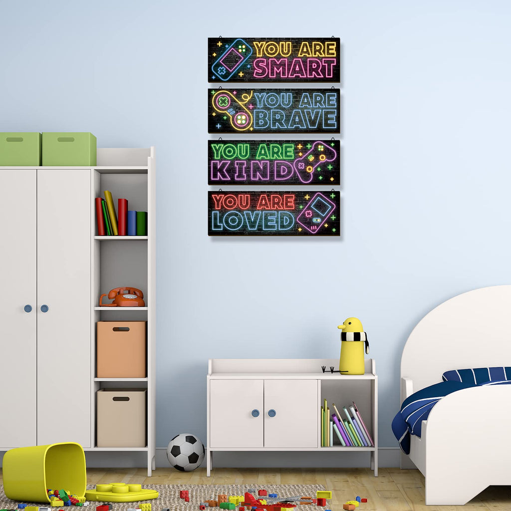 Neon Gaming Wood Wall Art 4-Pack – 3 Sizes & 4 Styles - Flex Gamingproduct_type