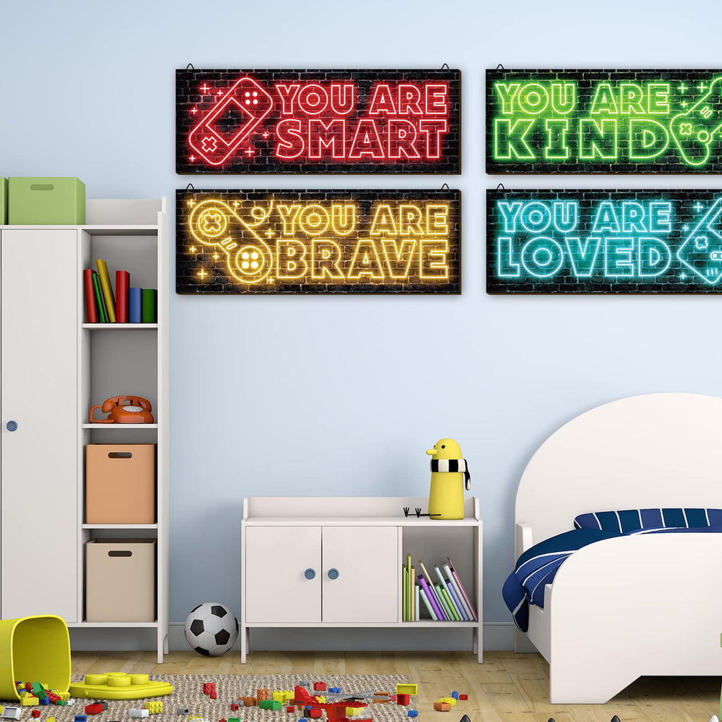 Neon Gaming Wood Wall Art 4-Pack – 3 Sizes & 4 Styles - Flex Gamingproduct_type