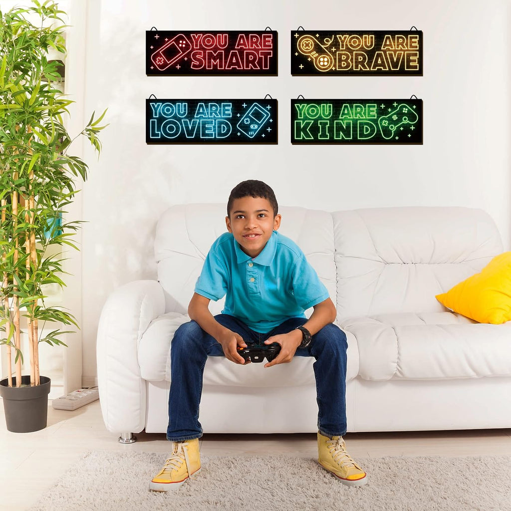Neon Gaming Wood Wall Art 4-Pack – 3 Sizes & 4 Styles - Flex Gamingproduct_type