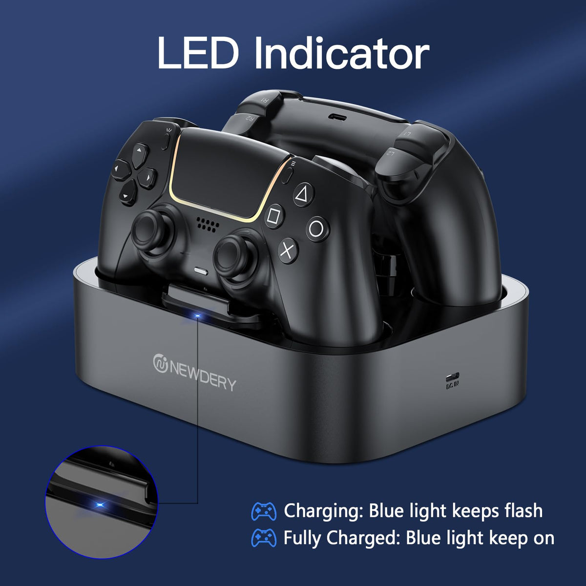 NEWDERY PS5 Controller Charging Dock – 5 Colours - Flex Gamingproduct_type