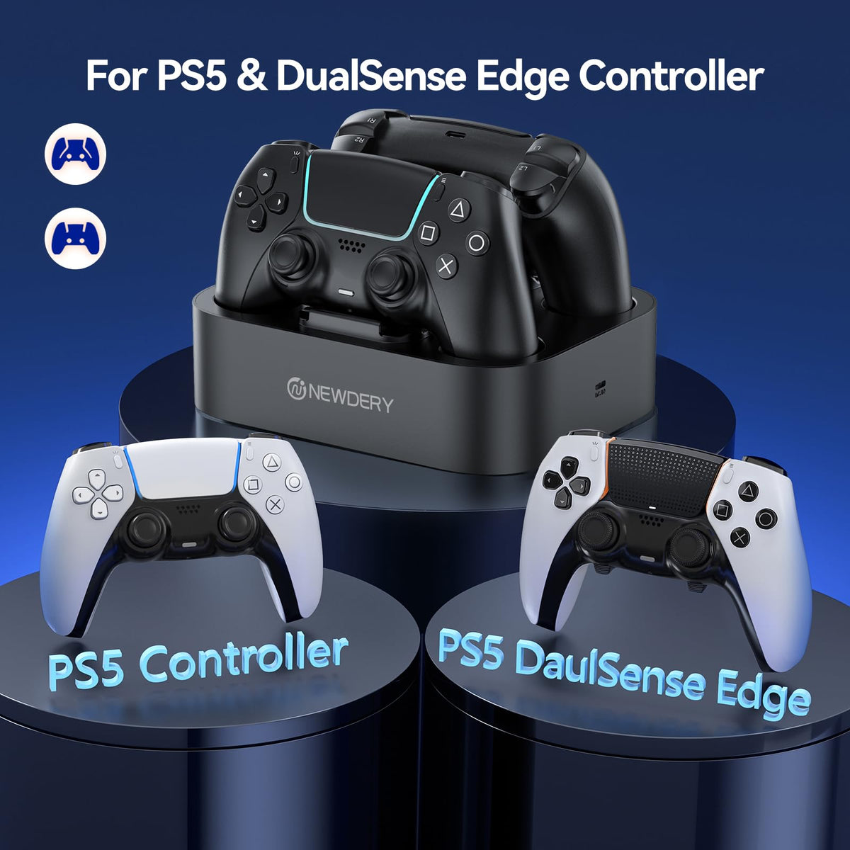 NEWDERY PS5 Controller Charging Dock – 5 Colours - Flex Gamingproduct_type