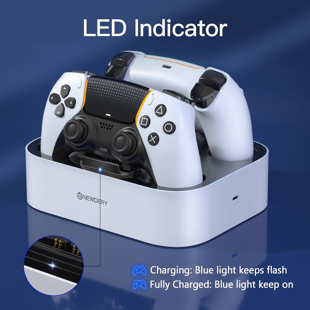 NEWDERY PS5 Controller Charging Dock – 5 Colours - Flex Gamingproduct_type