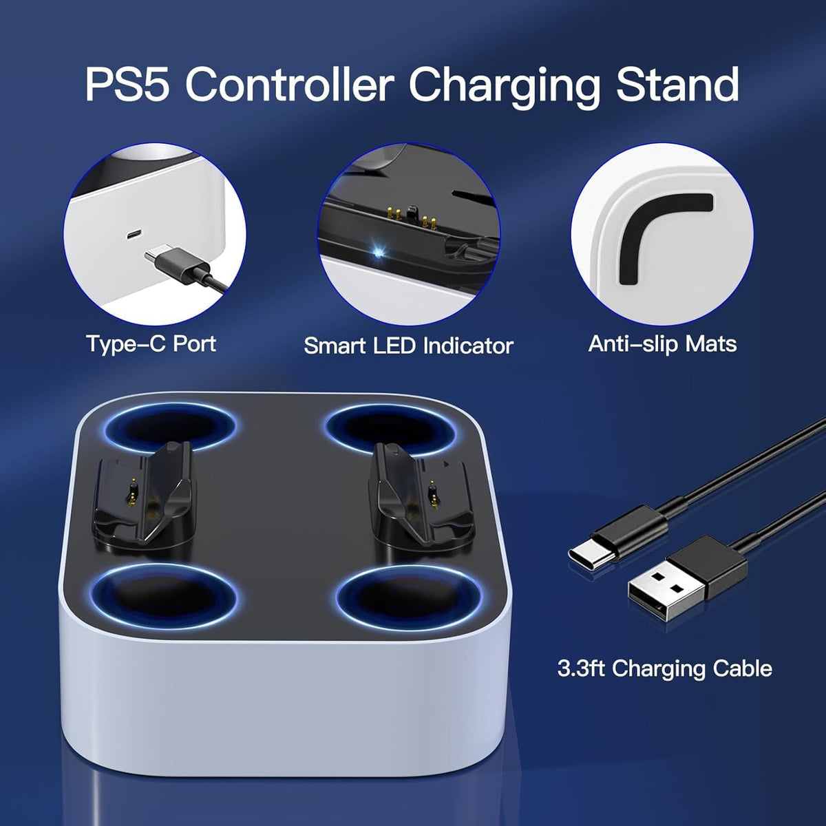 NEWDERY PS5 Controller Charging Dock – 5 Colours - Flex Gamingproduct_type