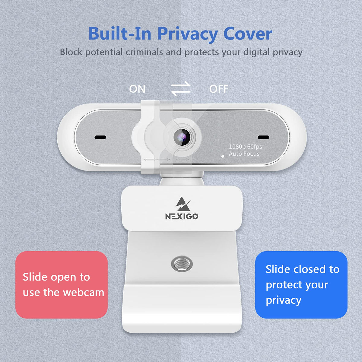 NexiGo N60 1080P Webcam with Mic & Privacy Cover – 5 Styles - Flex Gamingproduct_type
