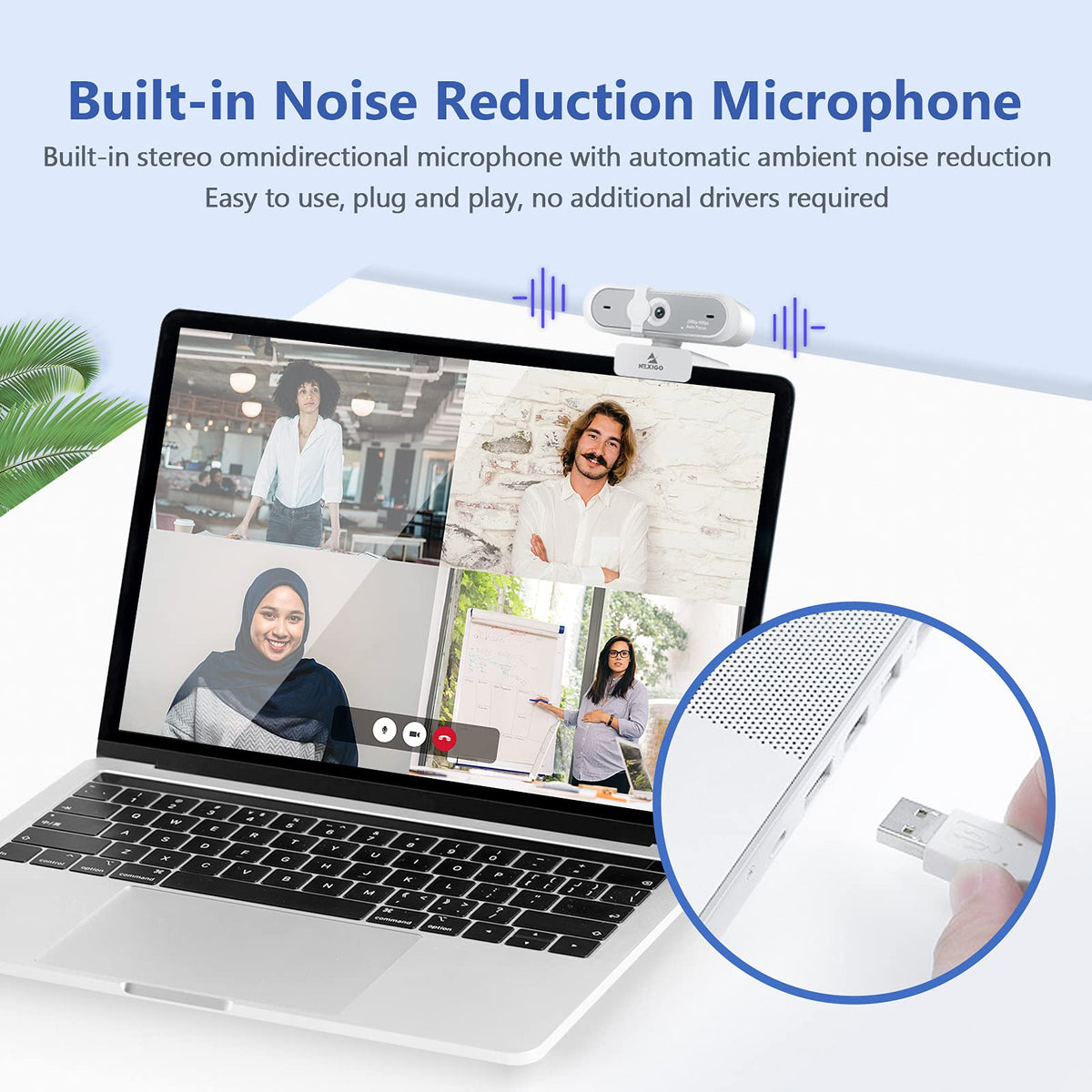 NexiGo N60 1080P Webcam with Mic & Privacy Cover – 5 Styles - Flex Gamingproduct_type