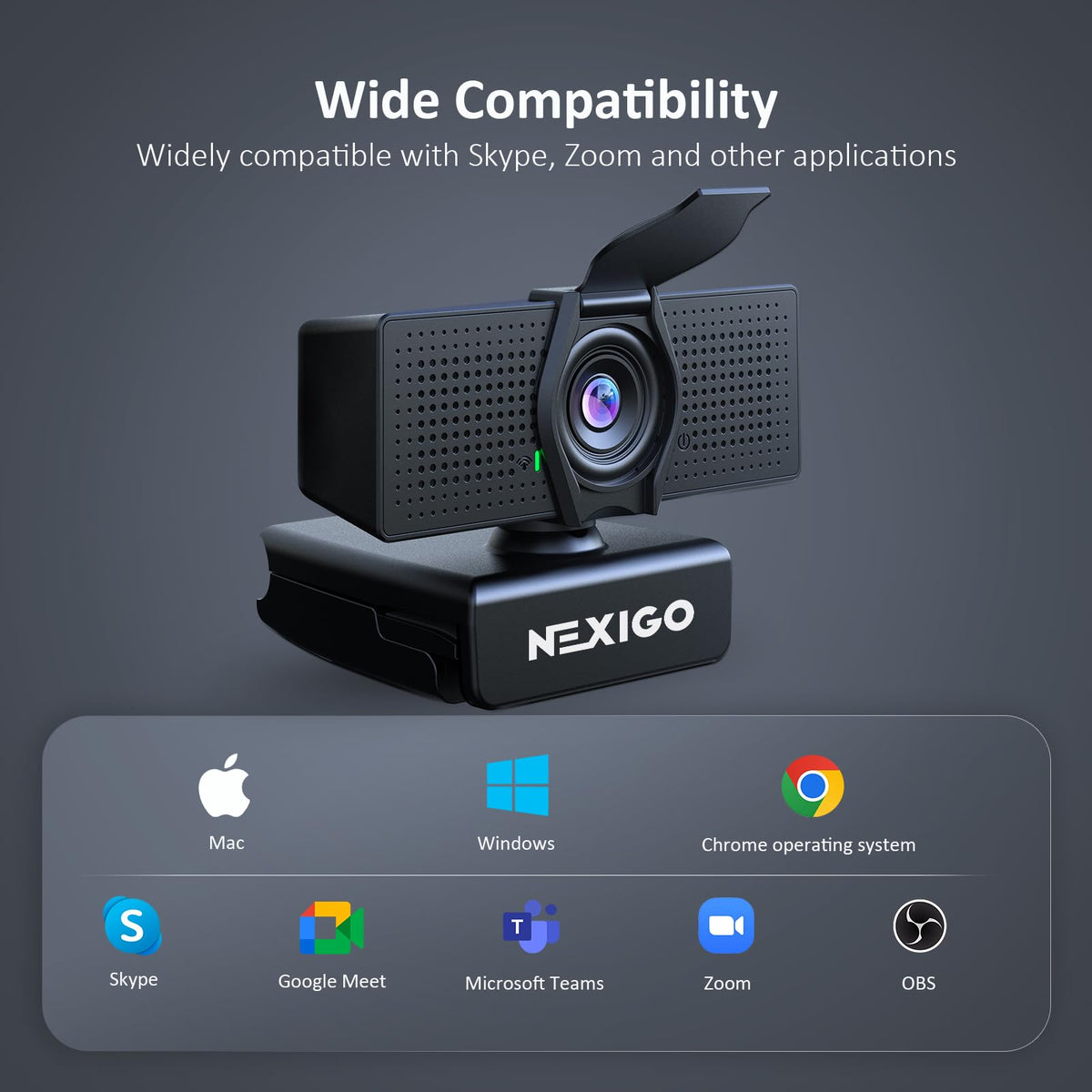 NexiGo N60 1080P Webcam with Mic & Privacy Cover – 5 Styles - Flex Gamingproduct_type