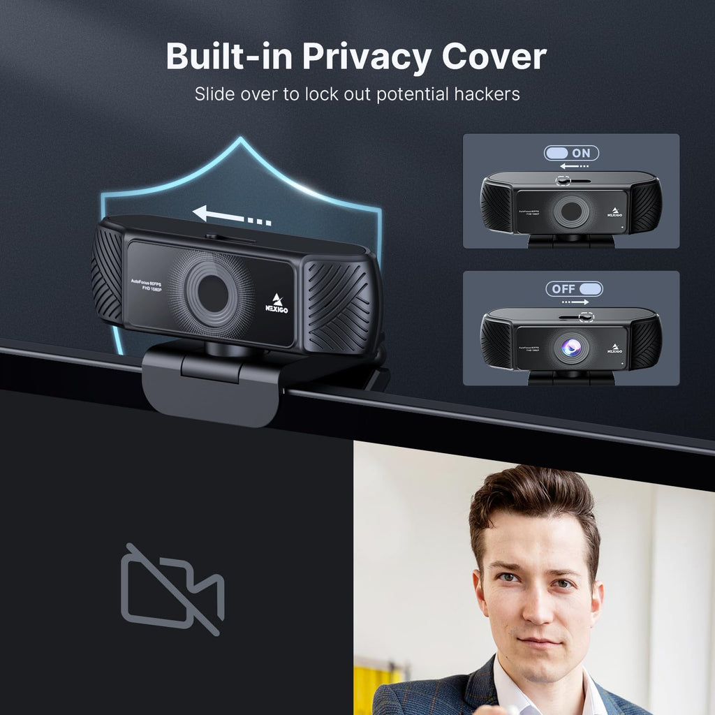 NexiGo N60 1080P Webcam with Mic & Privacy Cover – 5 Styles - Flex Gamingproduct_type