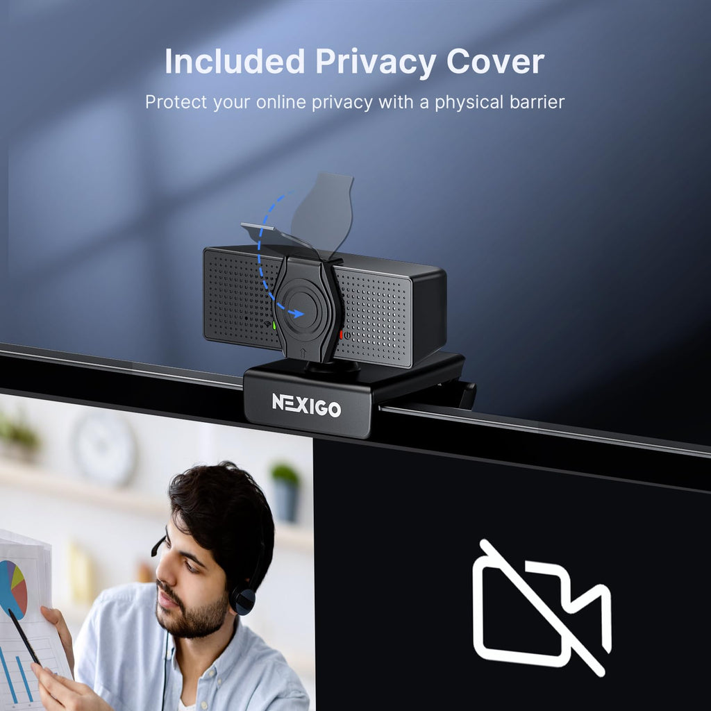 NexiGo N60 1080P Webcam with Mic & Privacy Cover – 5 Styles - Flex Gamingproduct_type