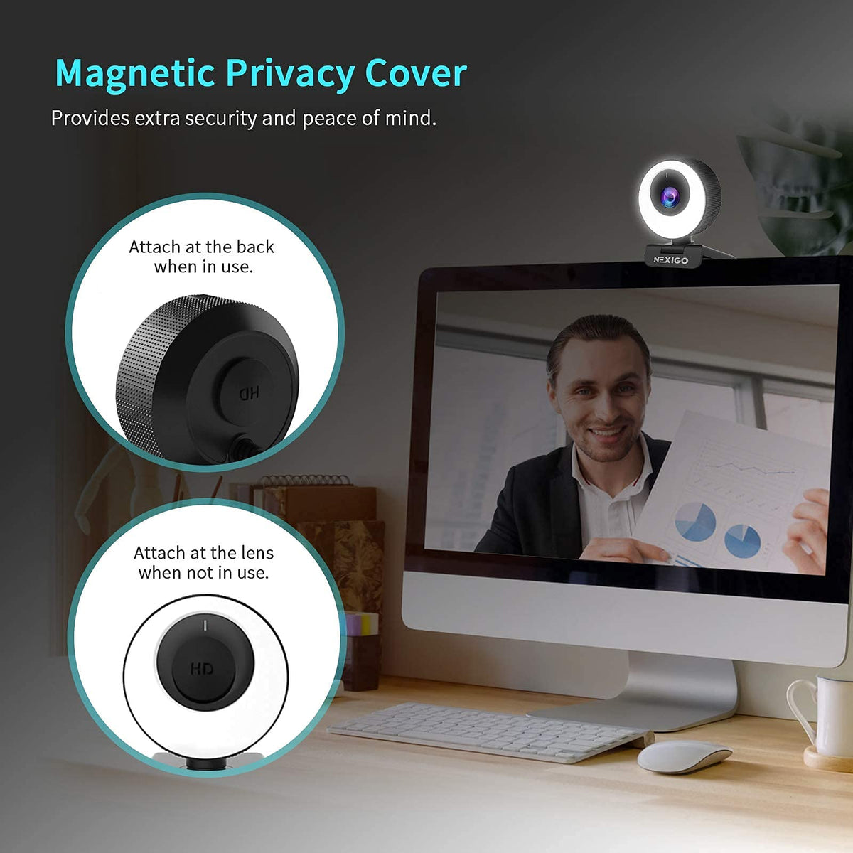 NexiGo N60 1080P Webcam with Mic & Privacy Cover – 5 Styles - Flex Gamingproduct_type