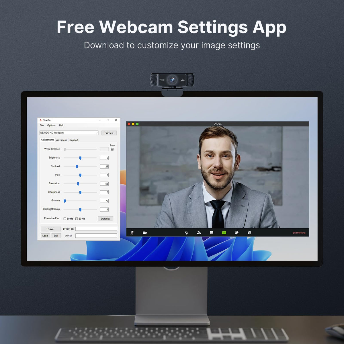 NexiGo N60 1080P Webcam with Mic & Privacy Cover – 5 Styles - Flex Gamingproduct_type