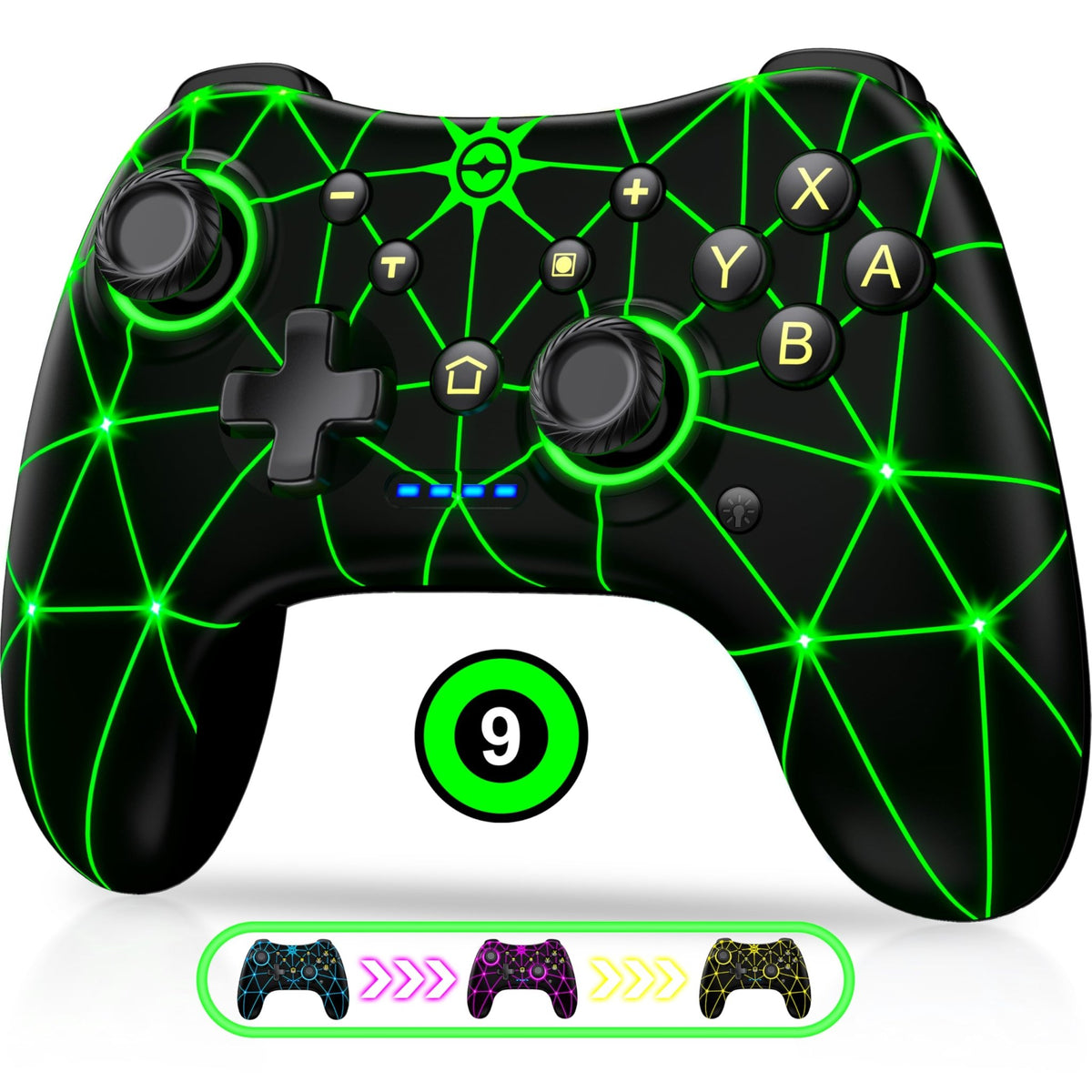 Nintendo Switch Wireless Pro Controller – Turbo, Gyro & Programmable – 10 Colors - Flex Gamingproduct_type