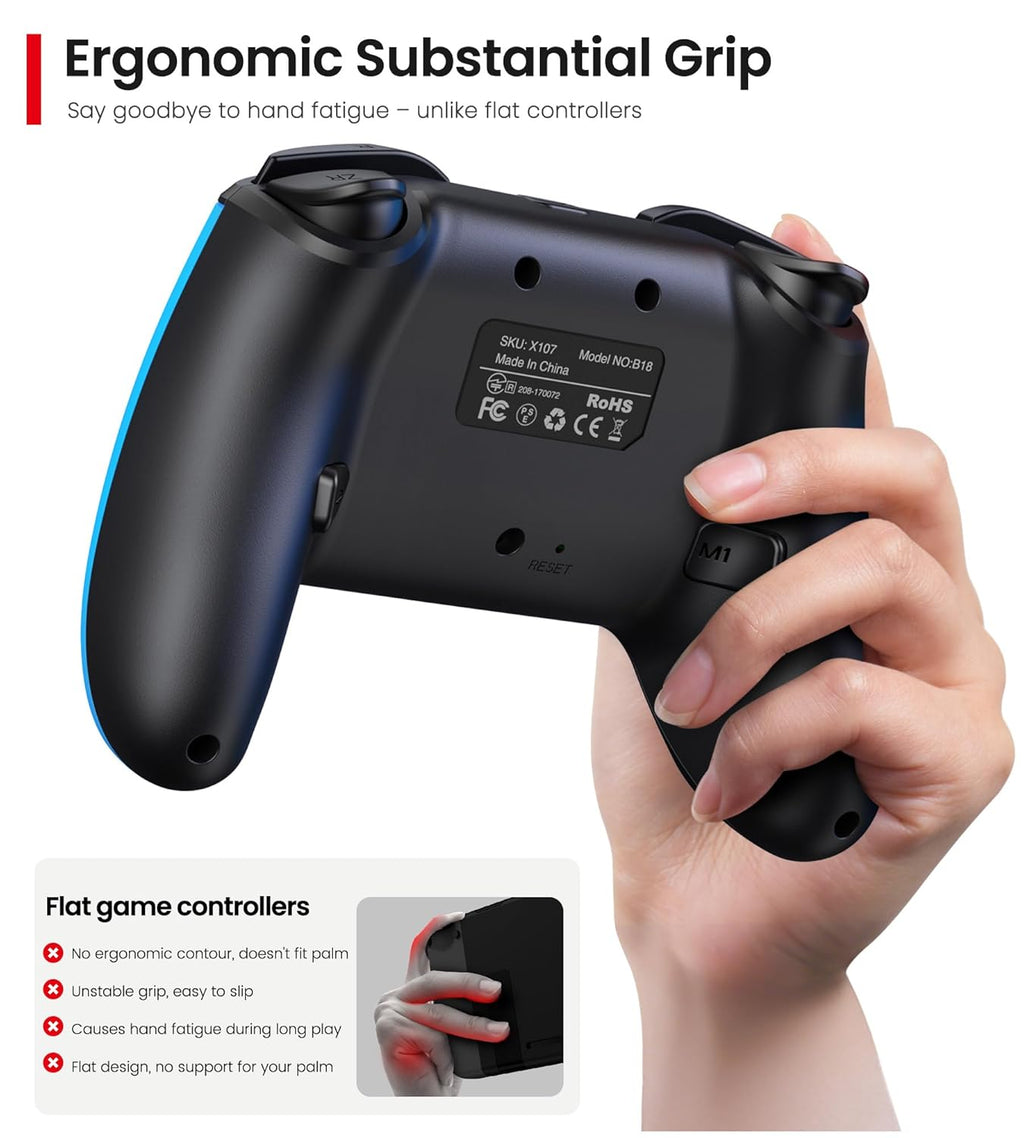 Nintendo Switch Wireless Pro Controller – Turbo, Gyro & Programmable – 10 Colors - Flex Gamingproduct_type