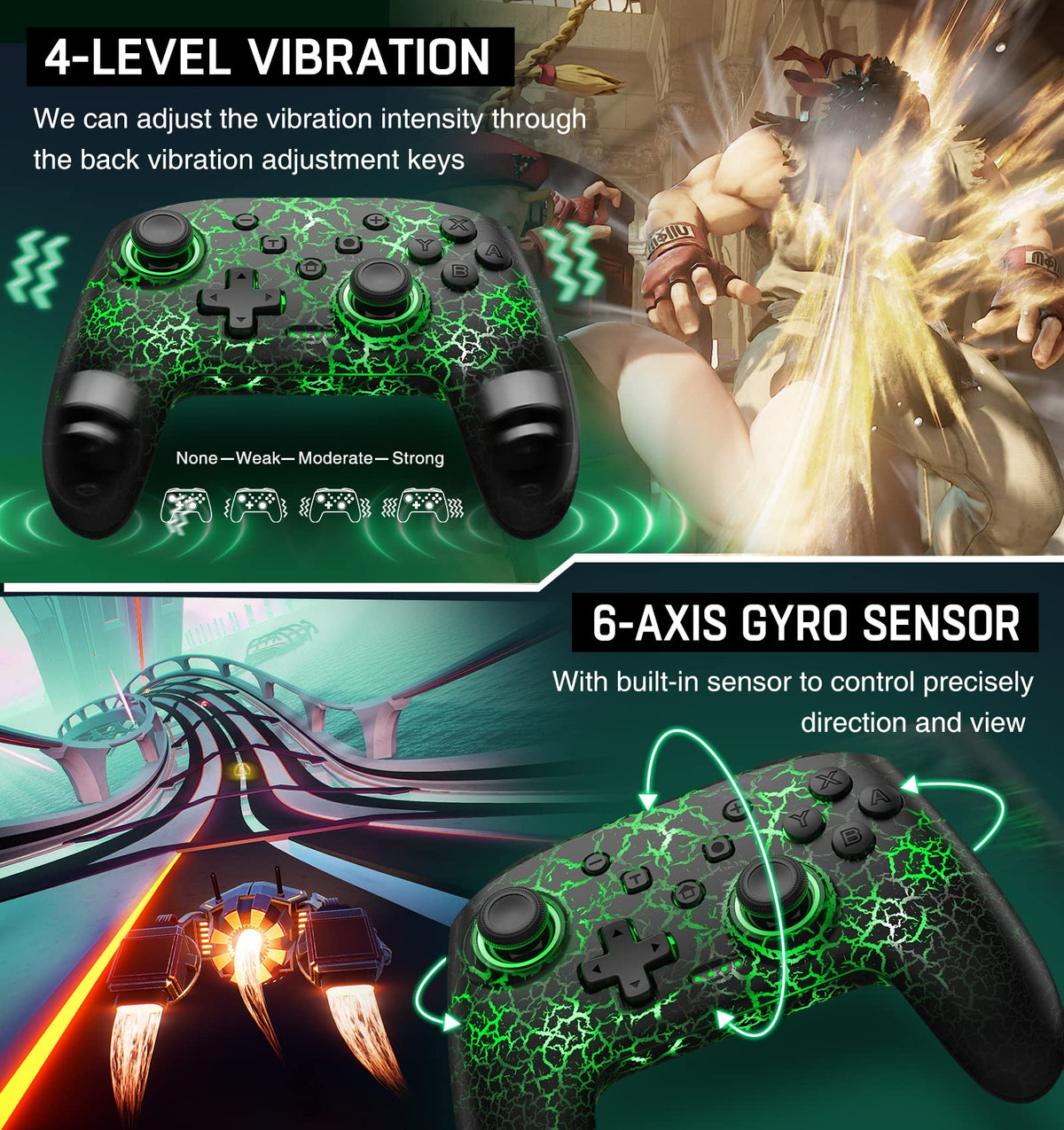 Nintendo Switch Wireless Pro Controller – Turbo, Gyro & Programmable – 10 Colors - Flex Gamingproduct_type