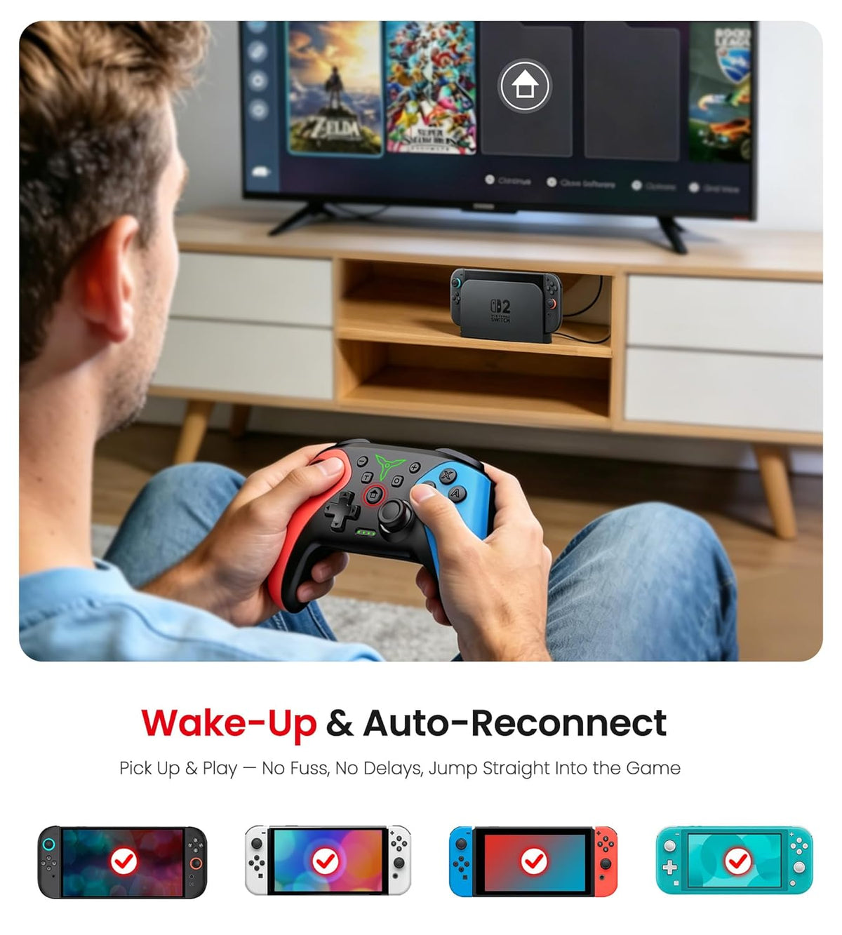 Nintendo Switch Wireless Pro Controller – Turbo, Gyro & Programmable – 10 Colors - Flex Gamingproduct_type