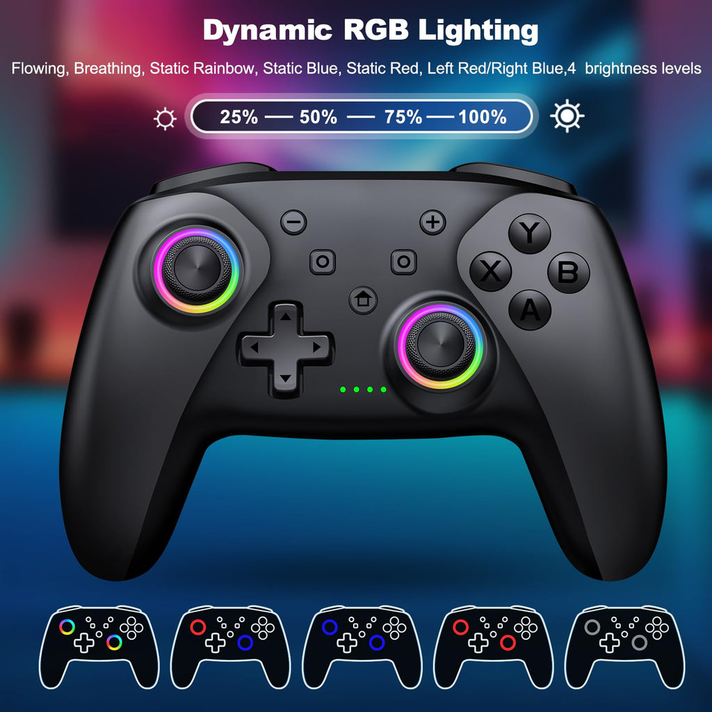 Nintendo Switch Wireless Pro Controller – Turbo, Gyro & Programmable – 10 Colors - Flex Gamingproduct_type