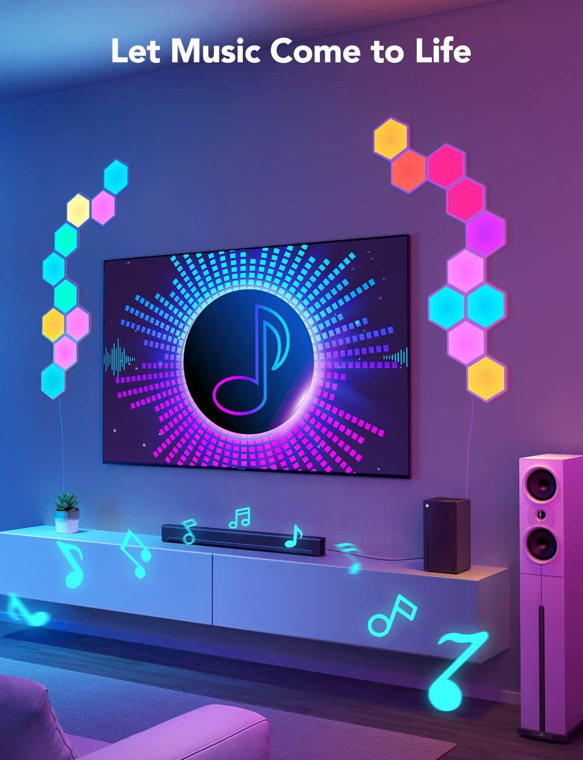 NIUCOO RGB Hexagon LED Wall Panels – 3 Sizes - Flex Gamingproduct_type