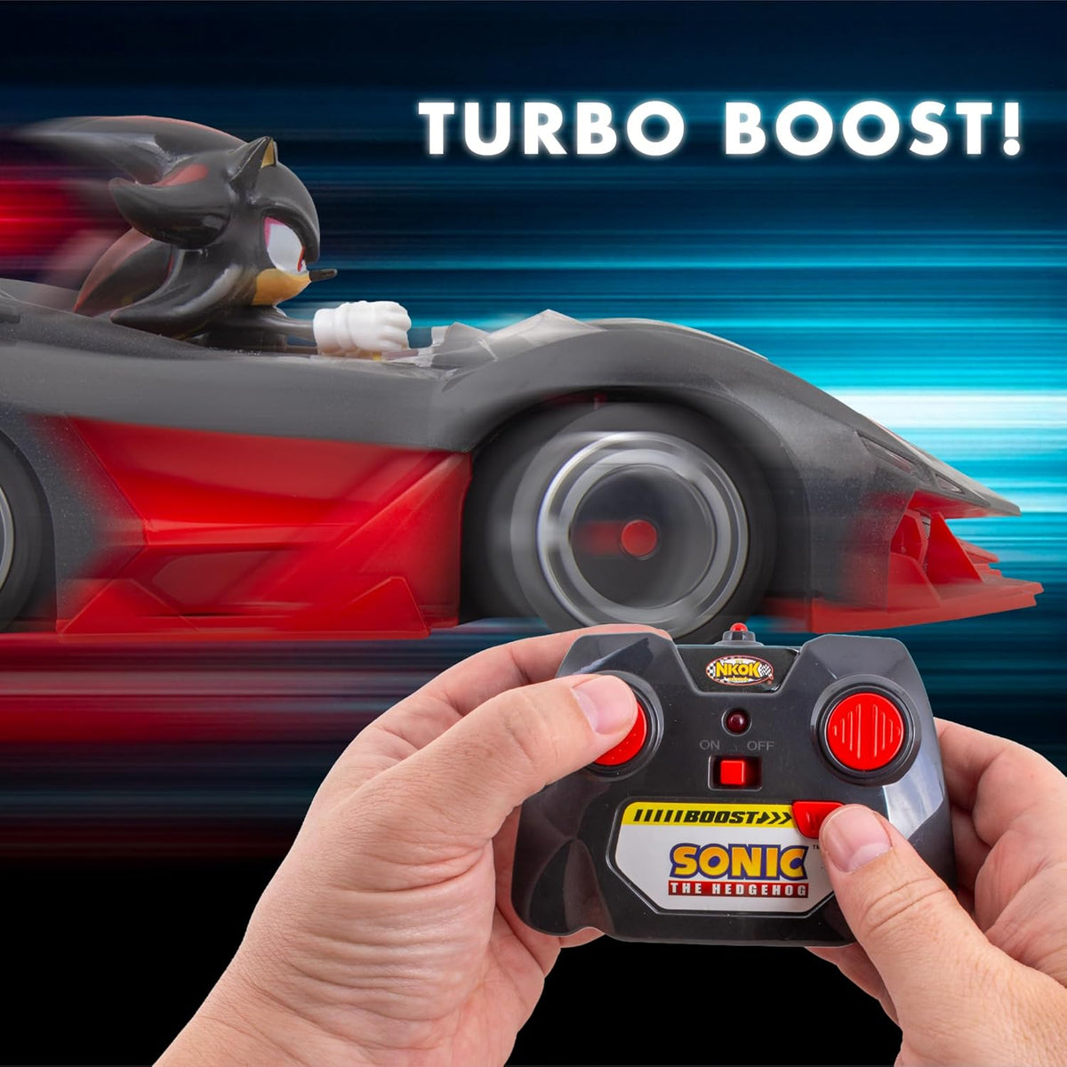 NKOK Sonic Racing CrossWorlds Shadow the Hedgehog RC Car – 2.4GHz - Flex Gamingproduct_type