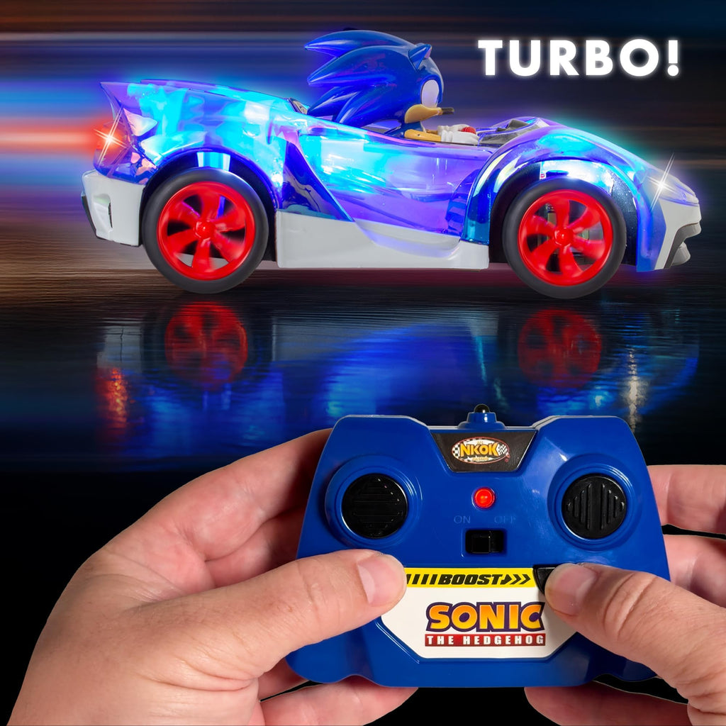NKOK Sonic the Hedgehog Glow Racer RC Car – 1/28 Scale – 2 Styles - Flex Gamingproduct_type