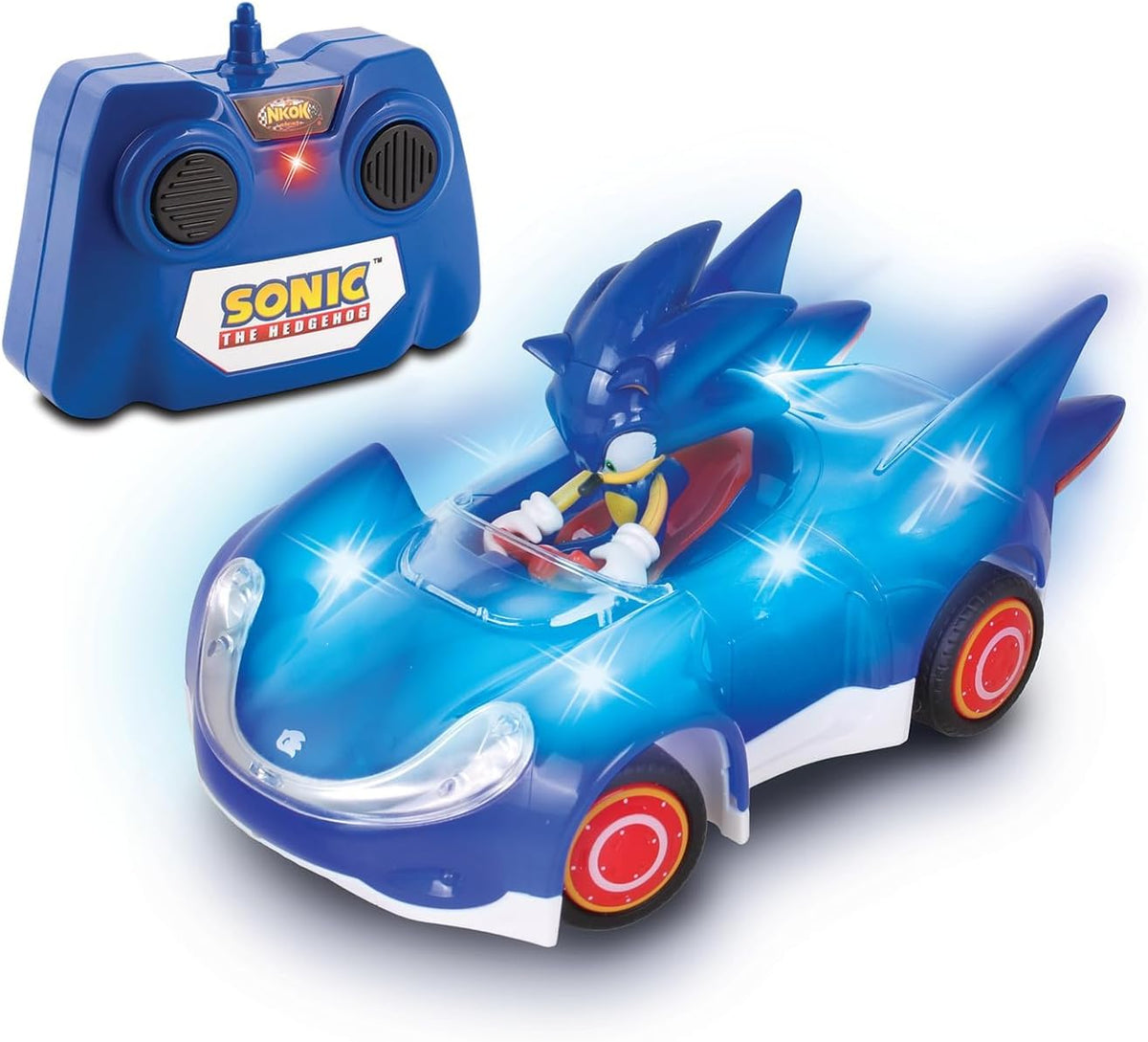 NKOK Sonic the Hedgehog Glow Racer RC Car – 1/28 Scale – 2 Styles - Flex Gamingproduct_type