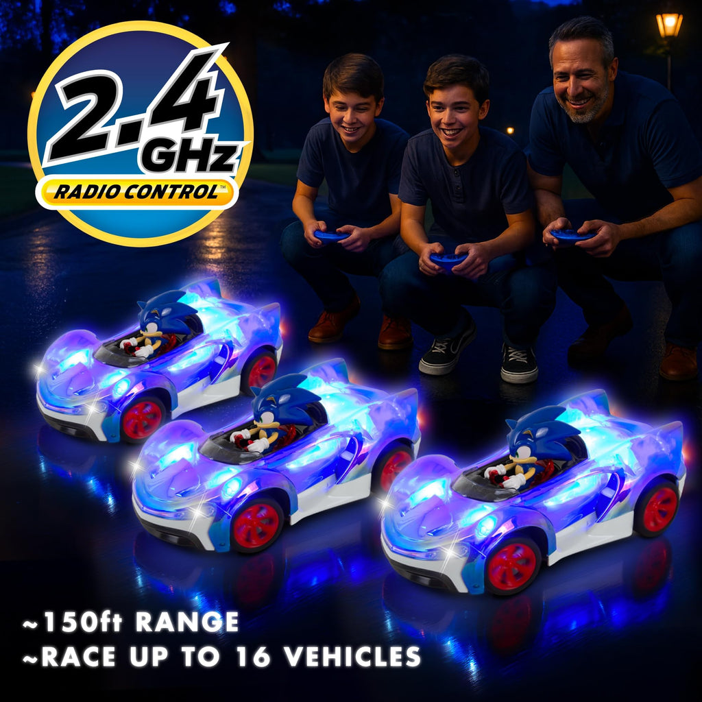 NKOK Sonic the Hedgehog Glow Racer RC Car – 1/28 Scale – 2 Styles - Flex Gamingproduct_type