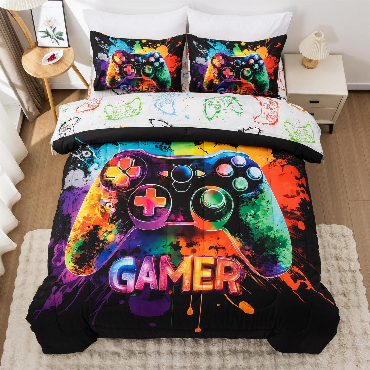 NTBED Game Console Comforter Set – 3 Sizes & 11 Colors - Flex Gamingproduct_type