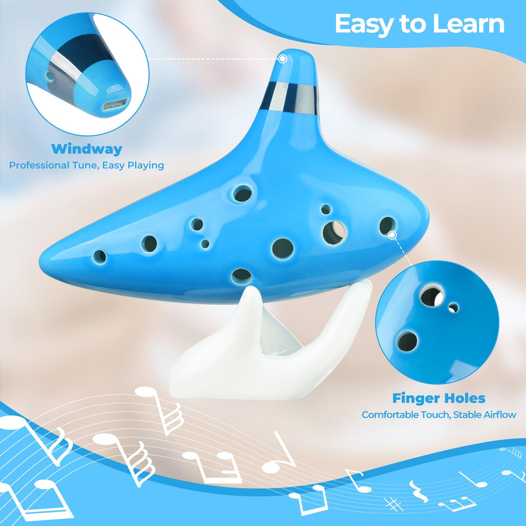 Ohuhu 12-Hole Alto C Ocarina – 5 Colors - Flex Gamingproduct_type