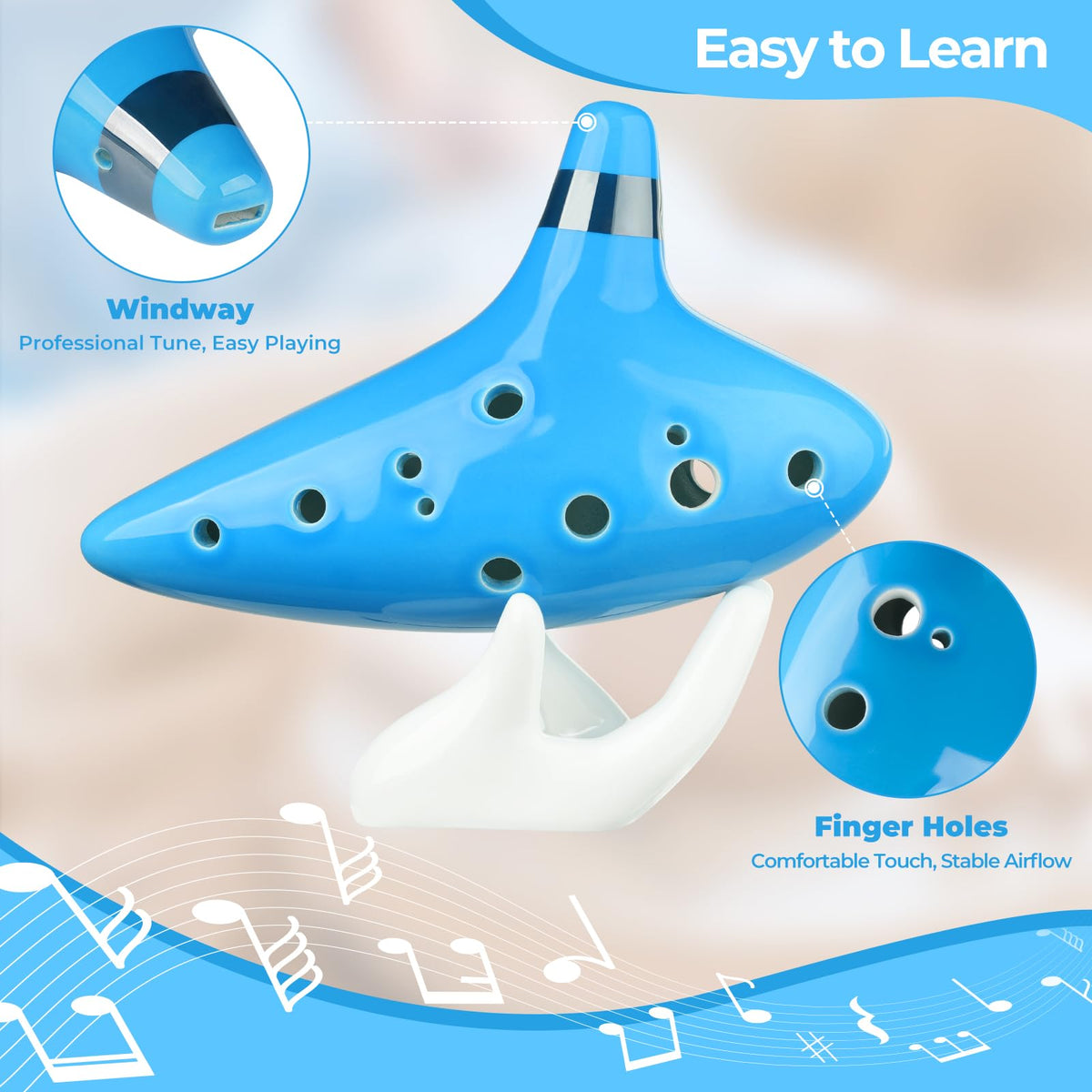 Ohuhu 12-Hole Alto C Ocarina – 5 Colors - Flex Gamingproduct_type