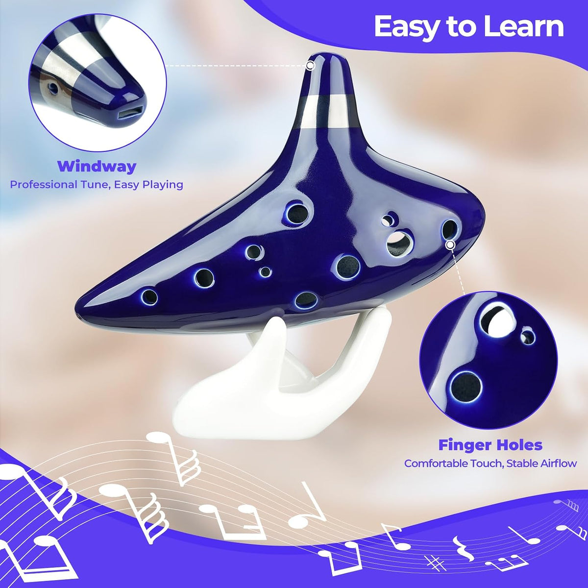 Ohuhu 12-Hole Alto C Ocarina – 5 Colors - Flex Gamingproduct_type