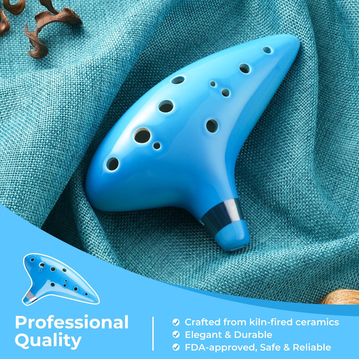 Ohuhu 12-Hole Alto C Ocarina – 5 Colors - Flex Gamingproduct_type