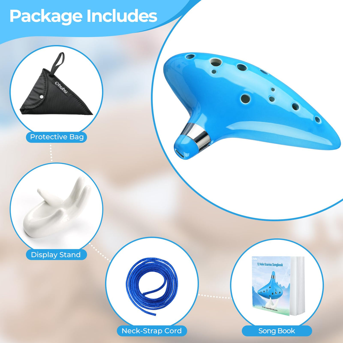 Ohuhu 12-Hole Alto C Ocarina – 5 Colors - Flex Gamingproduct_type