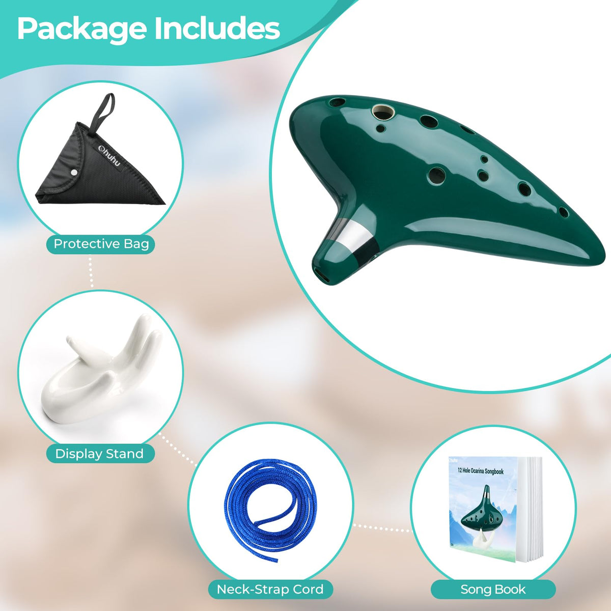 Ohuhu 12-Hole Alto C Ocarina – 5 Colors - Flex Gamingproduct_type