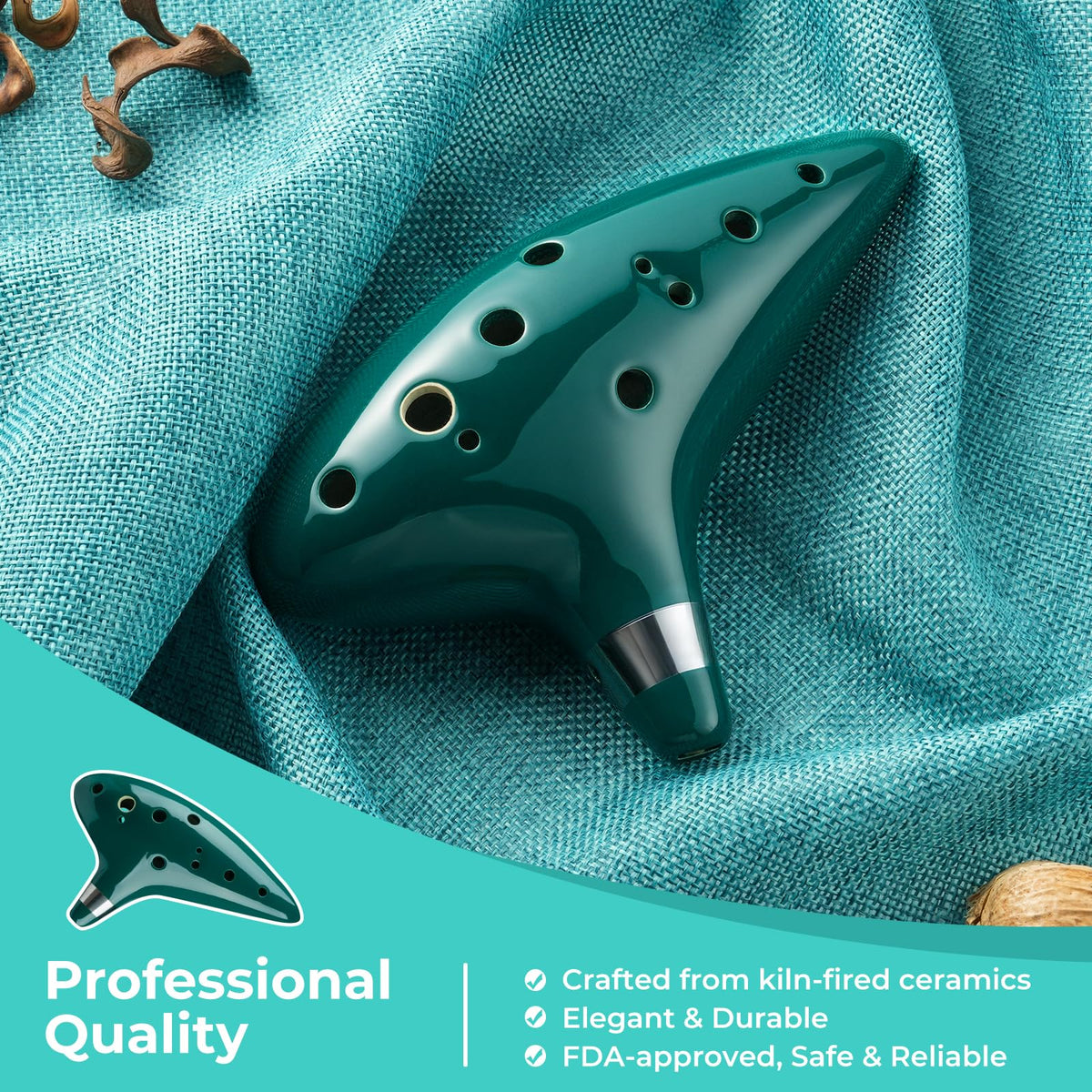 Ohuhu 12-Hole Alto C Ocarina – 5 Colors - Flex Gamingproduct_type