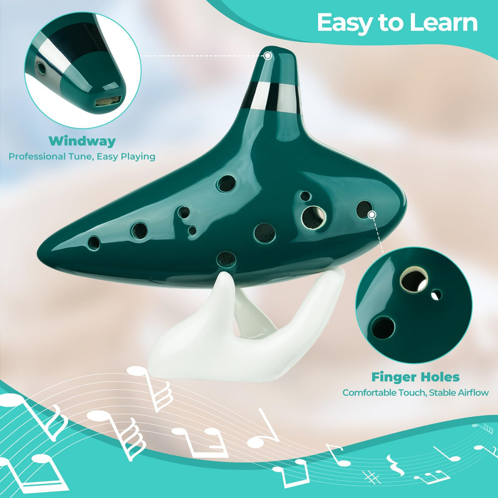 Ohuhu 12-Hole Alto C Ocarina – 5 Colors - Flex Gamingproduct_type