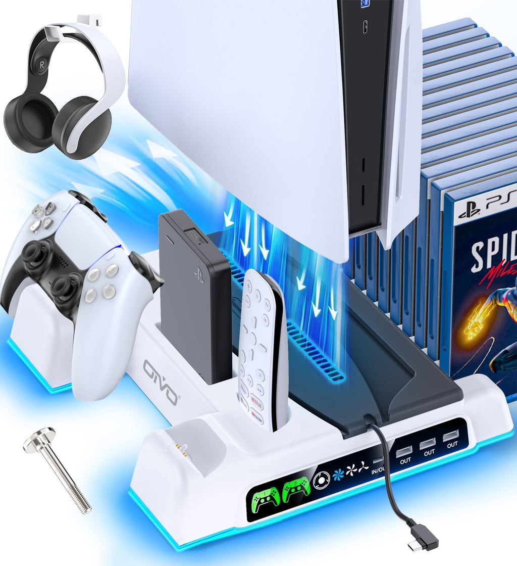 OIVO PS5 Stand & Cooling Station with Controller Charging – 5 Colours - Flex Gamingproduct_type