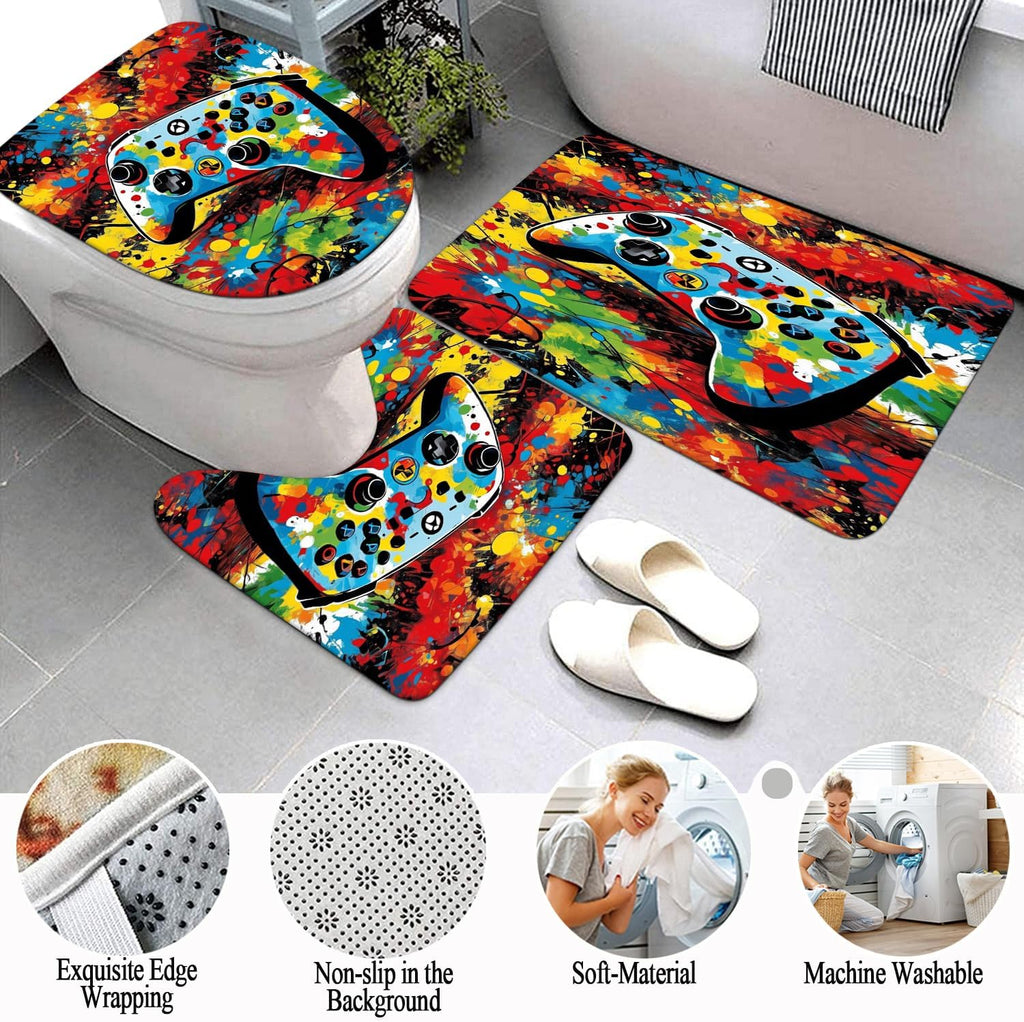 Omebero Gaming Shower Curtain Set, 4 Pieces – 3 Styles - Flex Gamingproduct_type