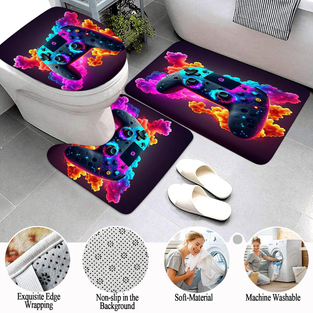Omebero Gaming Shower Curtain Set, 4 Pieces – 3 Styles - Flex Gamingproduct_type