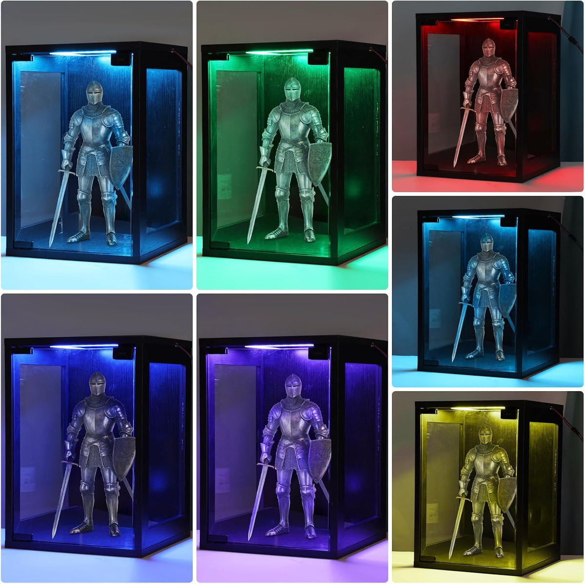 OMEYUPAN Wall-Mounted Display Case Shadow Box with RGB LED Lights - Flex Gamingproduct_type