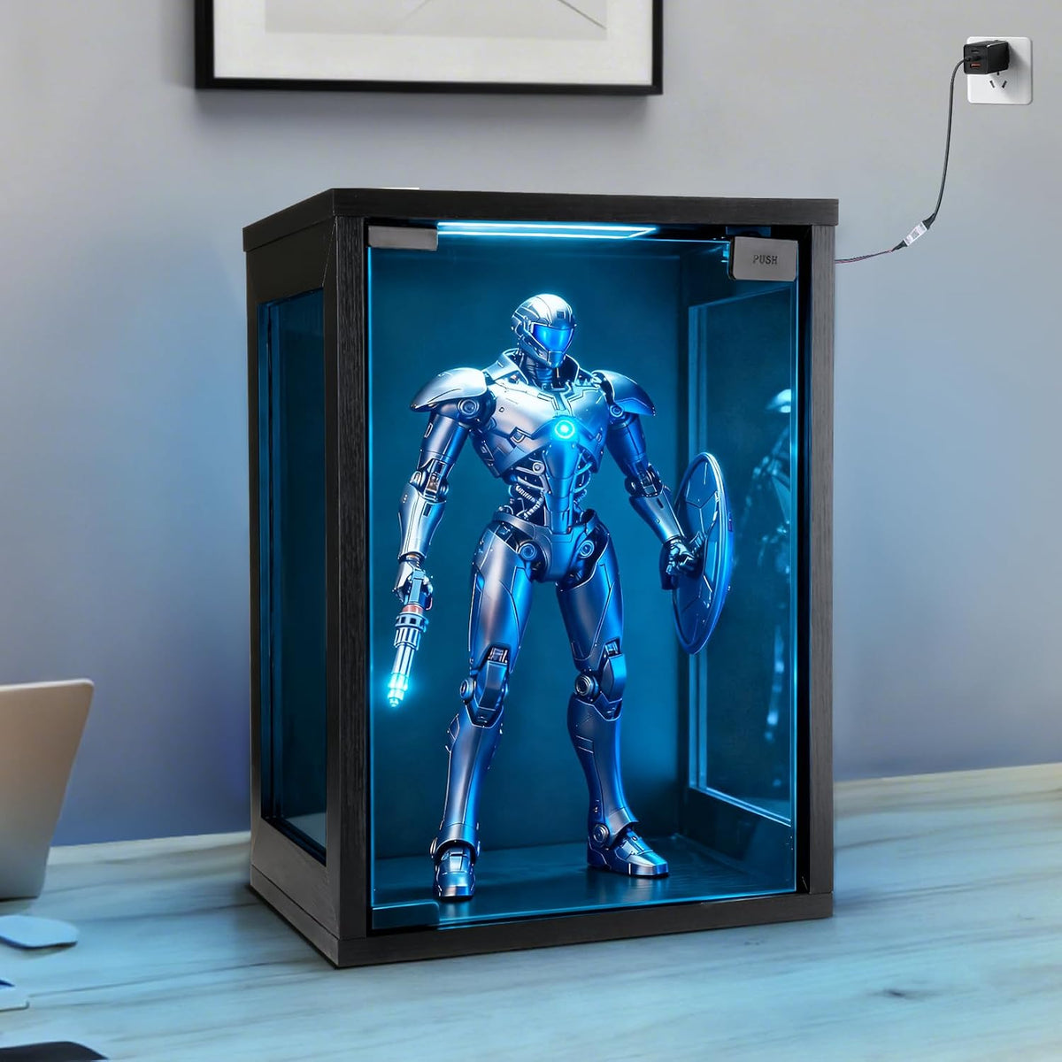OMEYUPAN Wall-Mounted Display Case Shadow Box with RGB LED Lights - Flex Gamingproduct_type