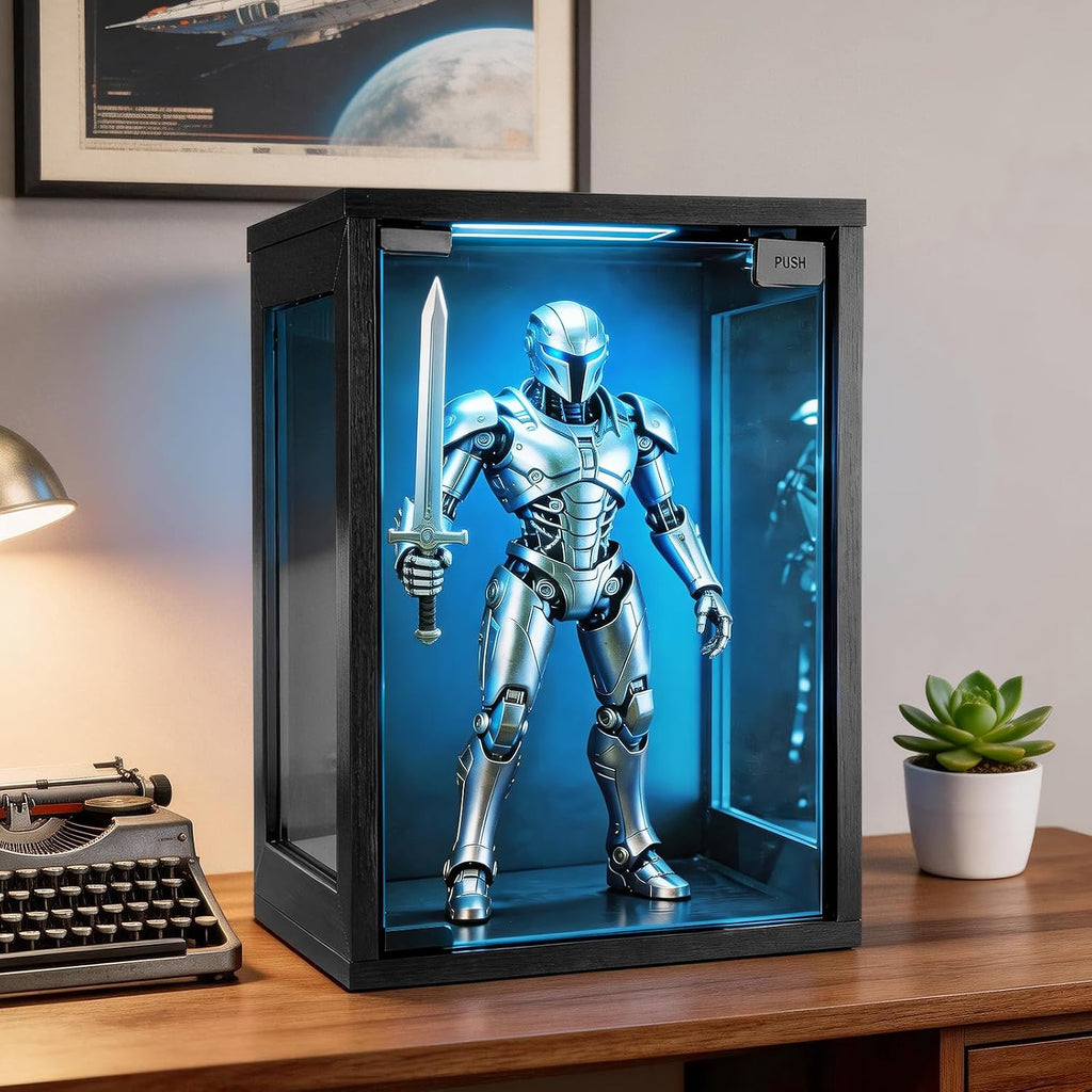 OMEYUPAN Wall-Mounted Display Case Shadow Box with RGB LED Lights - Flex Gamingproduct_type