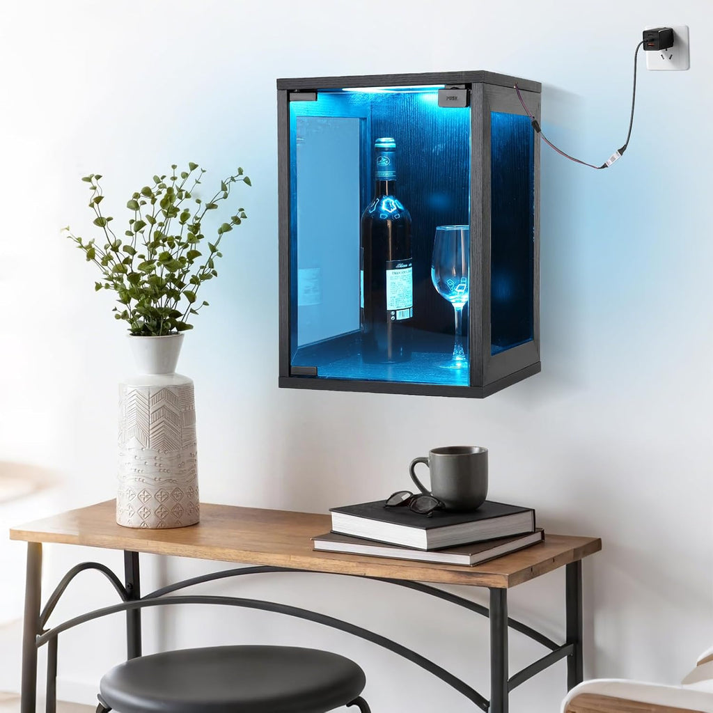 OMEYUPAN Wall-Mounted Display Case Shadow Box with RGB LED Lights - Flex Gamingproduct_type