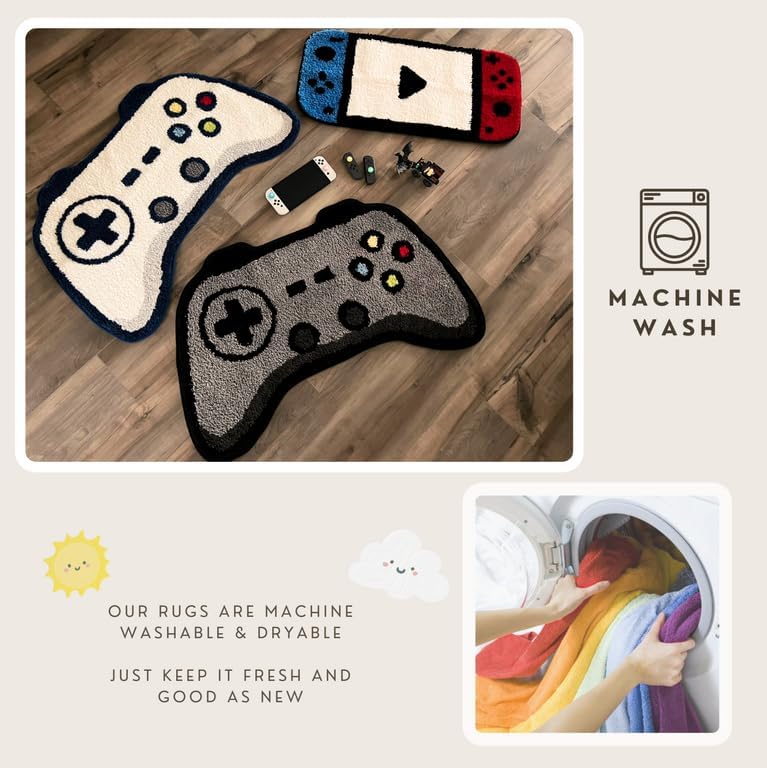 PalmTreeHome Gaming Floor Mat – Console & Controller Shape, Non-Slip – 2 Designs - Flex Gamingproduct_type