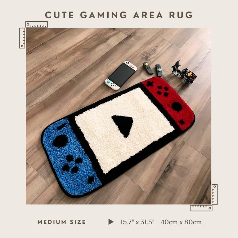 PalmTreeHome Gaming Floor Mat – Console & Controller Shape, Non-Slip – 2 Designs - Flex Gamingproduct_type